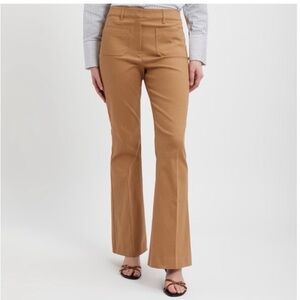 Reiss Aspen Patch Pocket Stretch Twill Flare Pants Size 8